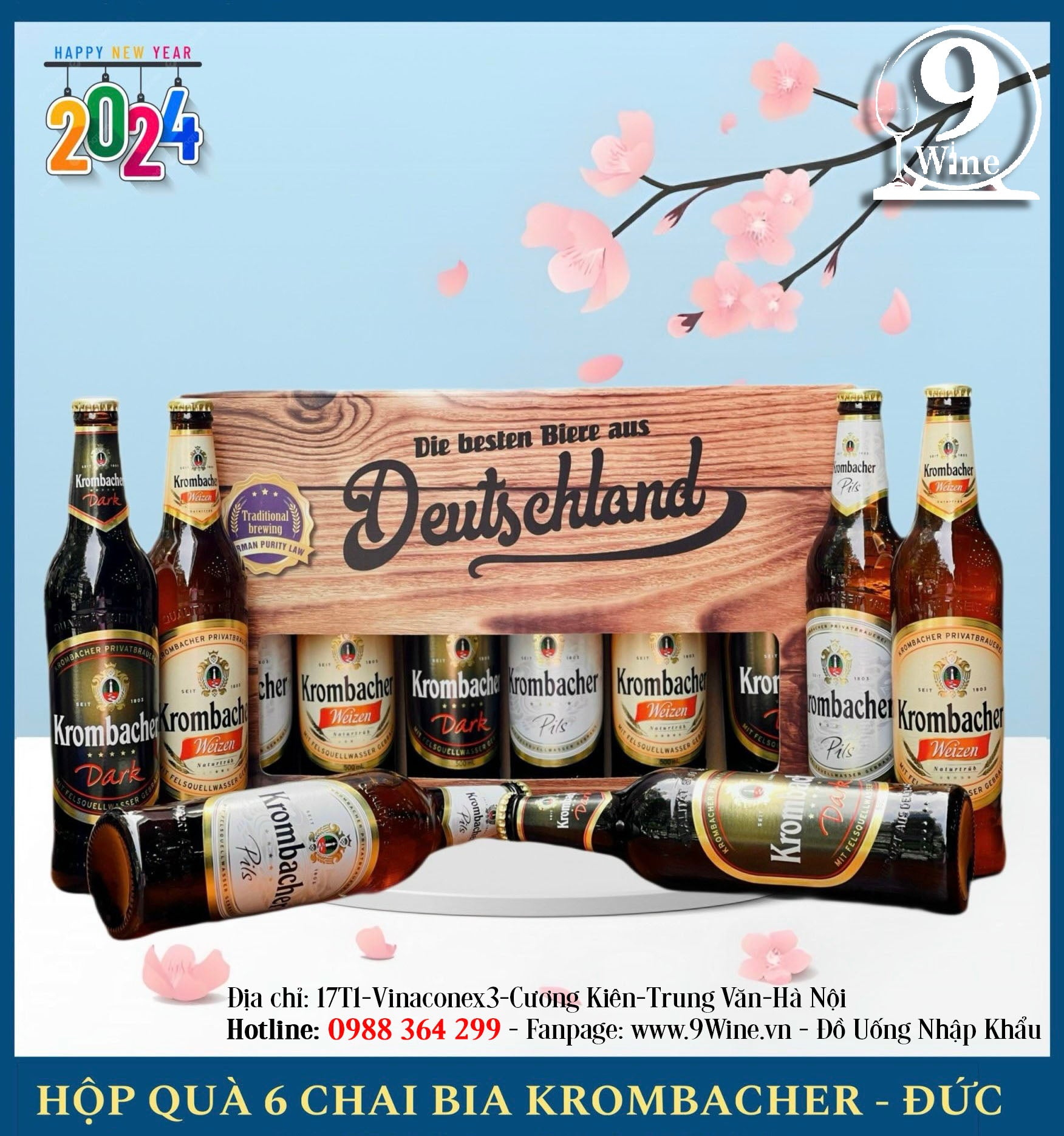 Hộp Quà Bia Đức - Krombacher