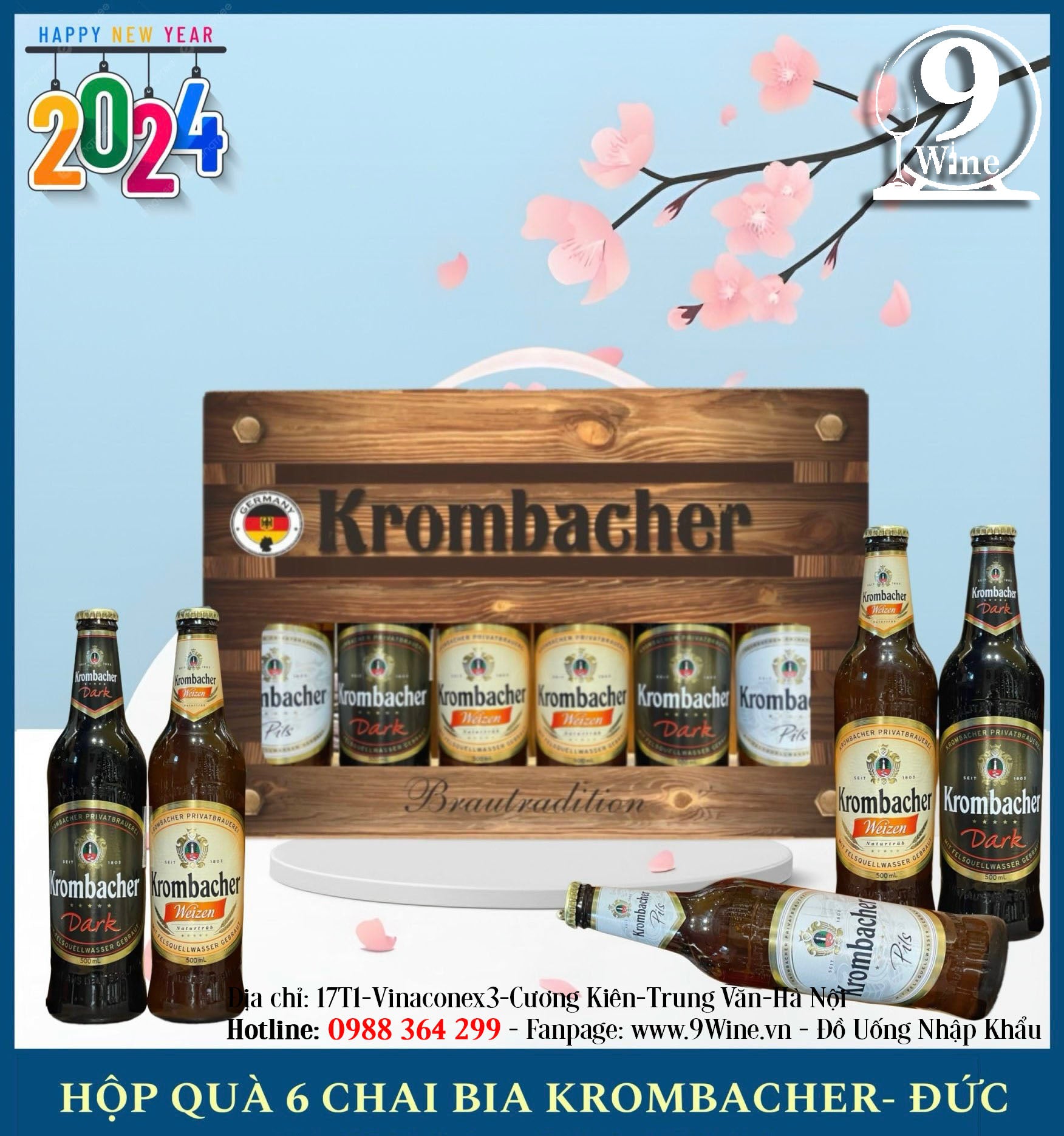 Hộp Quà Bia Đức - Krombacher