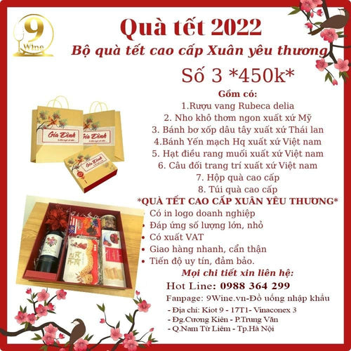 Bộ Quà Tết Xuân Yêu Thương Số 3 450k