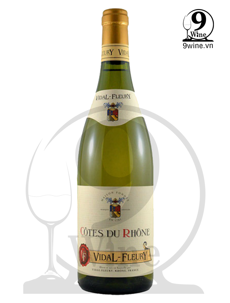 Rượu Vang Vidal Fleury Cotes Du Rhone Blanc